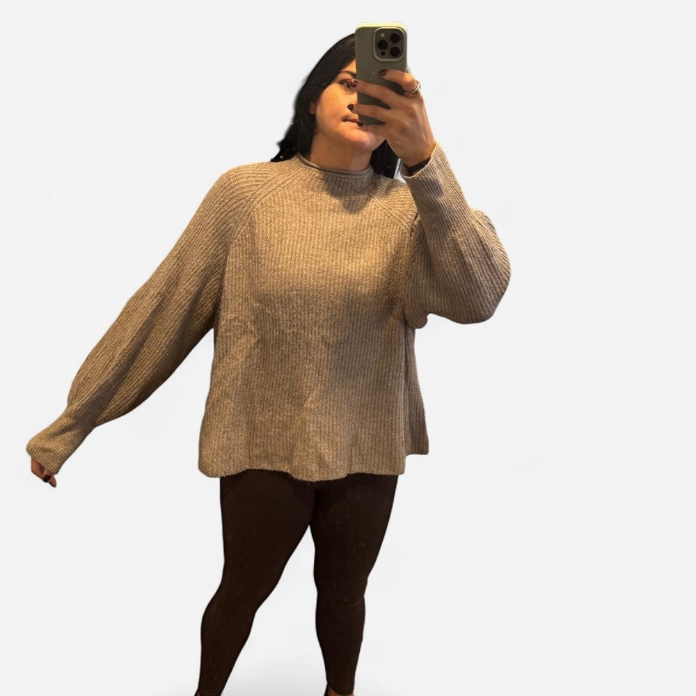 Cozy Tan Knit Sweater